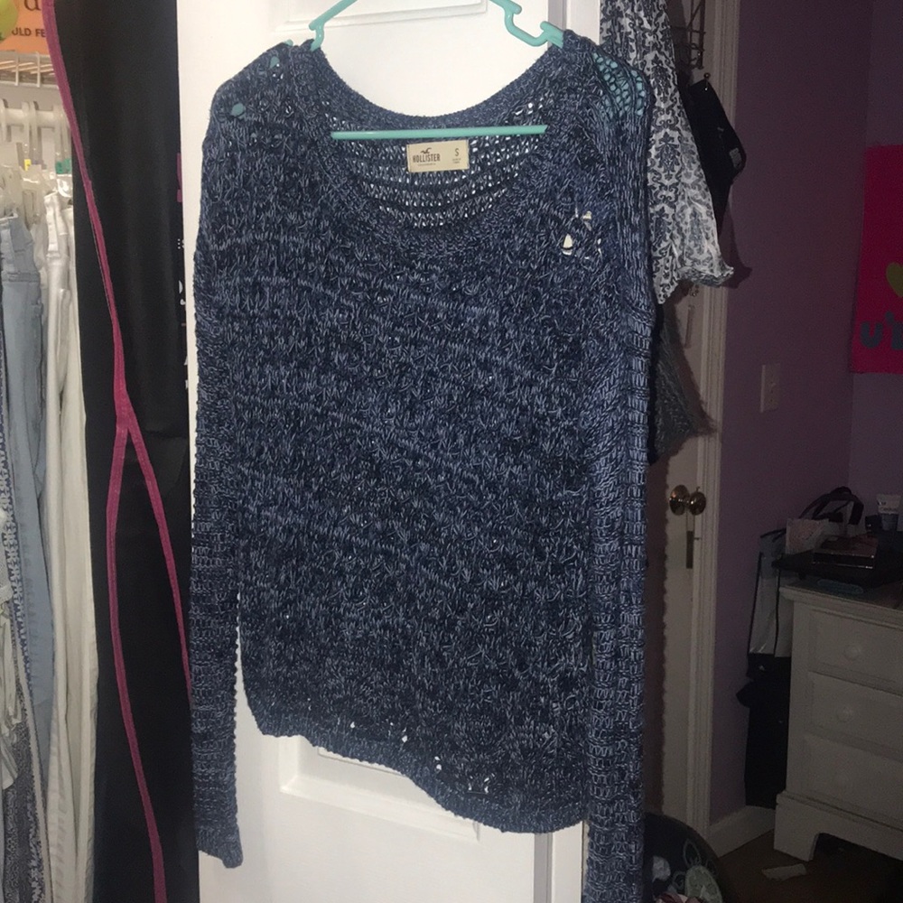 Navy Blue HOLLISTER Knit Sweater SIZE SMALL